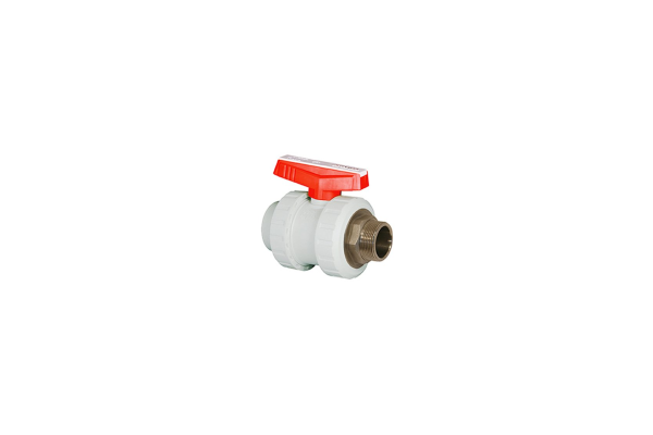 PP Single Union Pirinç Male Threaded Ball Valve