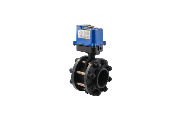 U-PVC Electric Actuated Butterfly Valve 220 V AC (304 Stainless Steel Bolt, Nut, Pul)