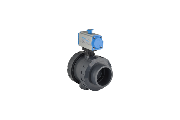 U-PVC Pneumatic Actuated Tek Etkili Ball Valve