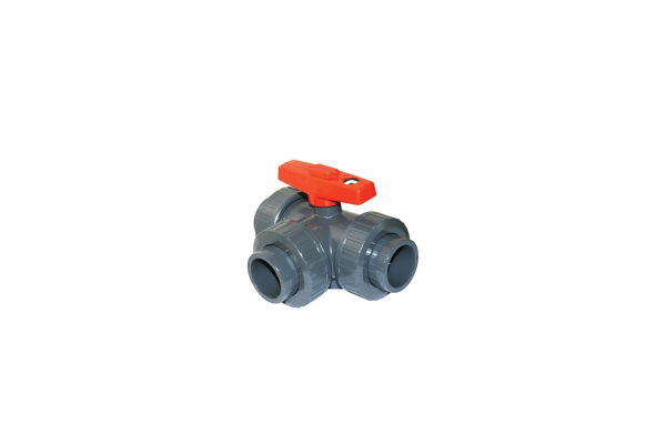 U-Pvc Üç Yollu Female Threaded Ball Acid Valve (T Port)