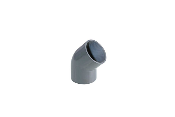 UH-PVC 45° Single Unionı Female Threaded Elbow