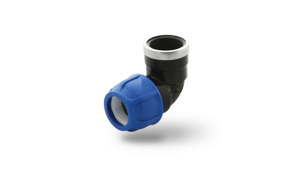 Blue Series Coupling Female Elbow Galvanized with Metal Ring