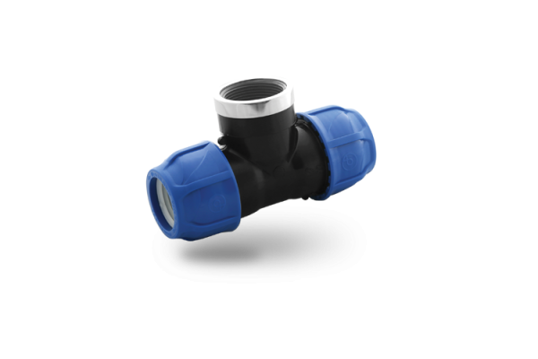 Blue Series Coupling Female Tee Stainless Steel with Metal Ring (AISI430)