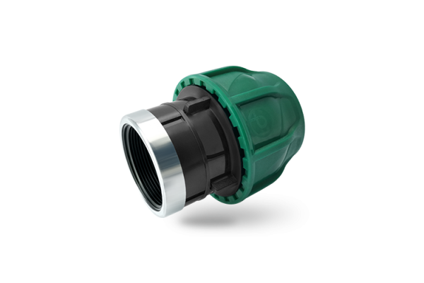 Green Series Coupling Female Galvanized with Metal Ring